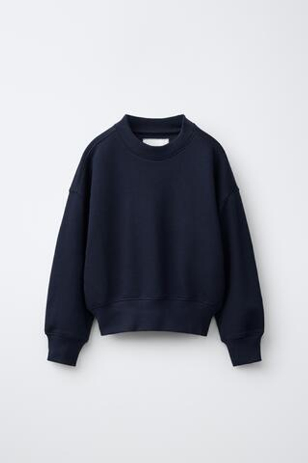 ZARA ОДНОТОННАЯ ТОЛСТОВКА, МОРСКОЙ СИНИЙ