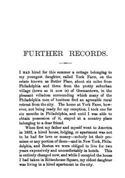 Further records. 1848-1883. A series of letters. Volume 1 | Frances Anne Kemble