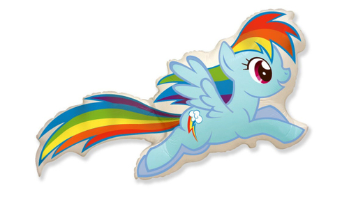Шар фигура 109 см My little poni Лошадка радуга