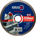 Диск алмазный сплошной ультратонкий по керамике KRUGO MASTER 150х1,6х22,23х8mm, 81041500244