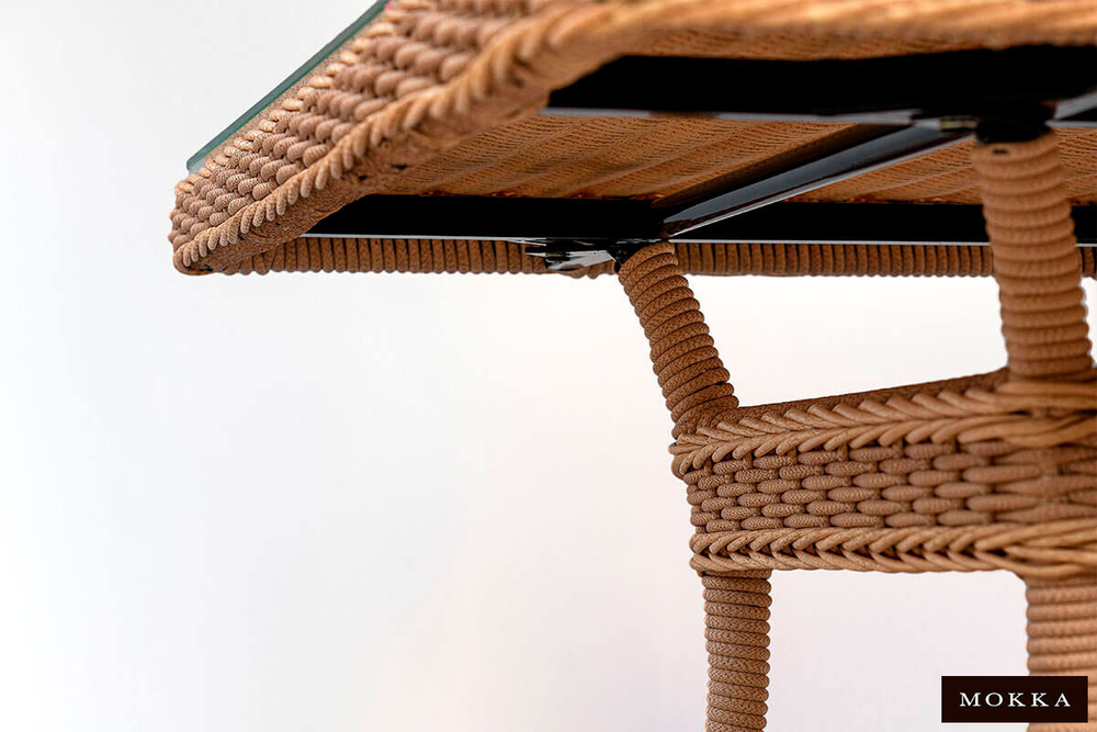 Стол обеденный прямоугольный MOKKA VILLA ROSA, серо-коричневый