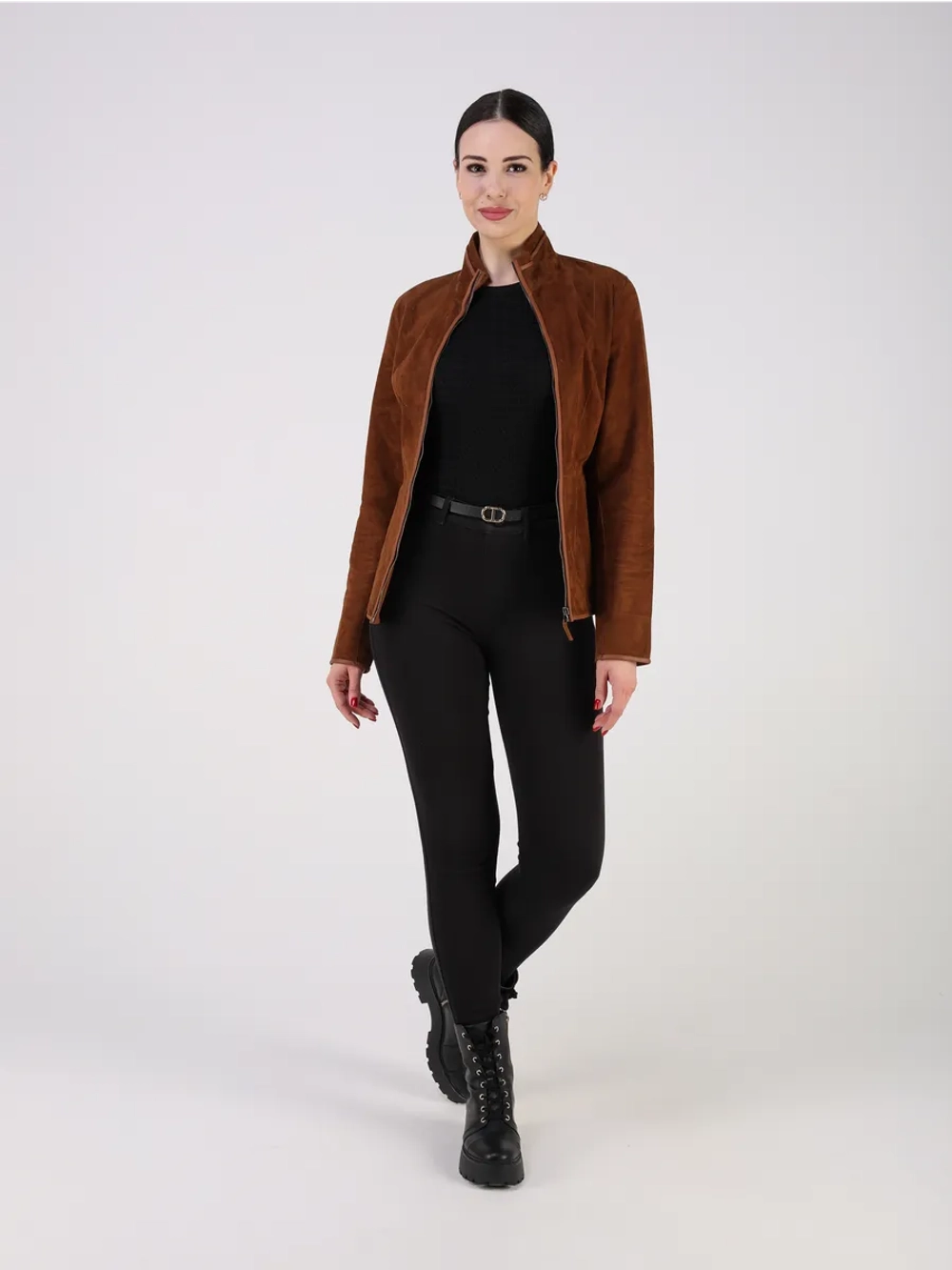 Кожаная куртка демисезонная замшевая двухсторонняя