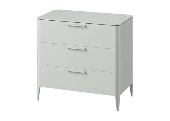 Комод Type oak 3 ящика ширина 90 см (светло-серый)