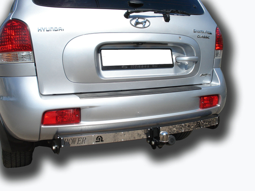 Фаркоп для HYUNDAI SANTA FE CLASSIC (SM) (ТАГАЗ) 2001-2006, 2007- (C НЕРЖ. ПЛАСТИНОЙ) арт.H205-A(N)