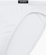 Мужские трусы слипы мини Atlantic, набор из 2 шт., пима хлопок, белые, Basic 2BMP-014