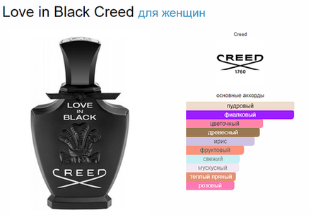 Love in Black Creed 75ml (duty free парфюмерия)