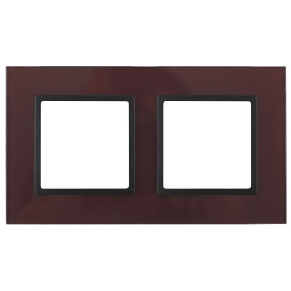 Рамка 2-м 14-5102-25 стекло Elegance бордо+антрацит ЭРА Б0034497
