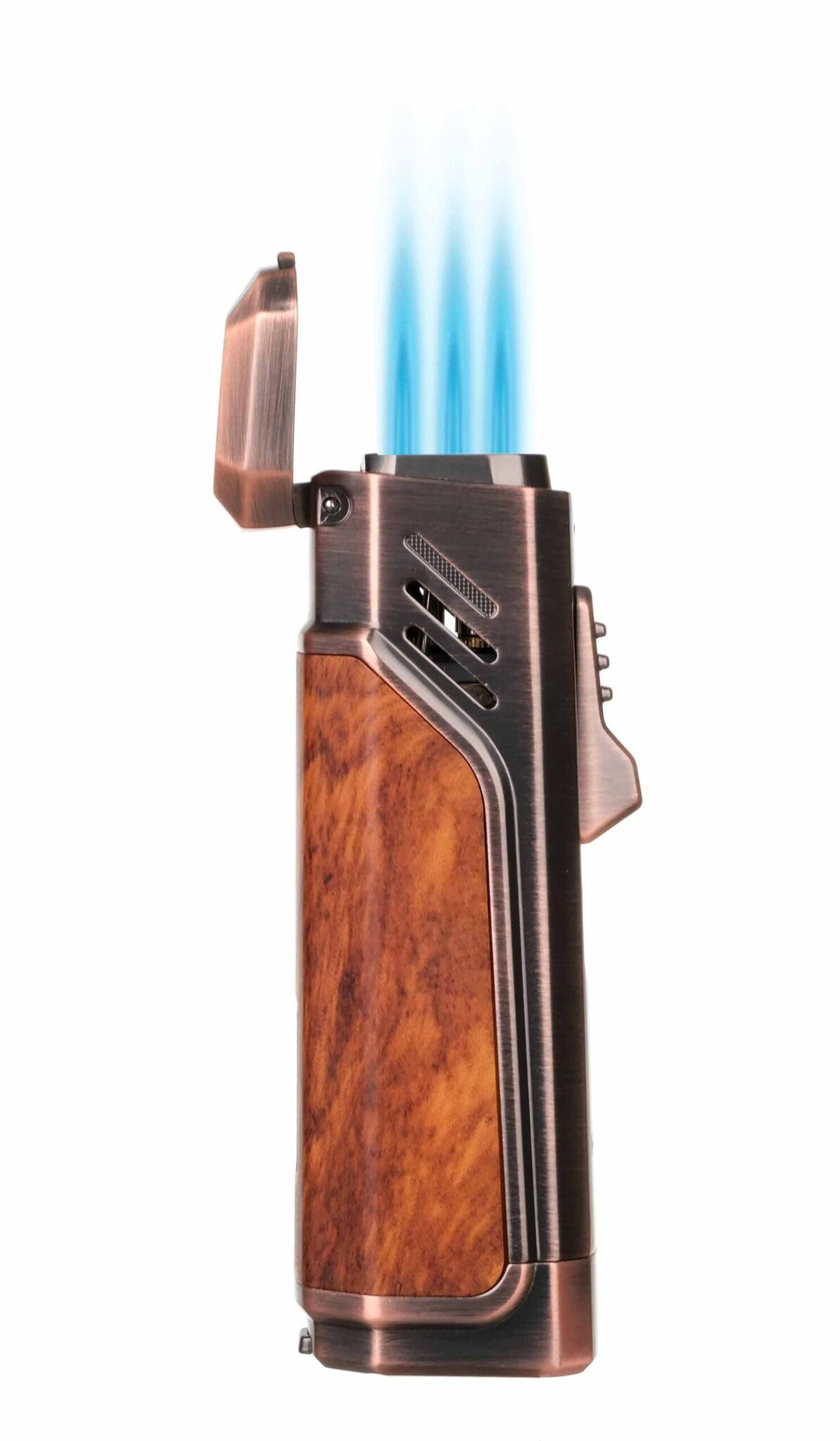 Зажигалка сигарная Honest, тройное пламя, с пробойником, бронза 784-Bronze