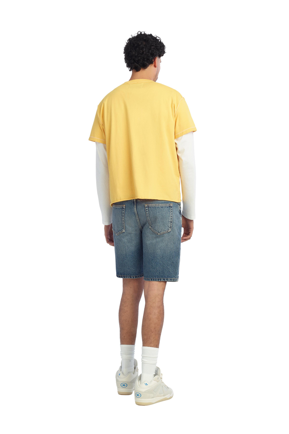 ZARA X BENITO ANTONIO ФУТБОЛКА С ЭФФЕКТОМ ПОТЕРТОСТЕЙ, ЖЕЛТЫЙ