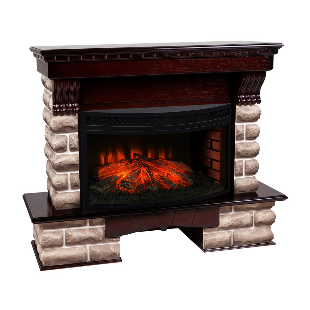 Электрокамин RealFlame Kansas 33/33W AO античный дуб с очагом Firespace 33W S IR