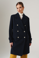 0108 Пальто женское (темно-синий)