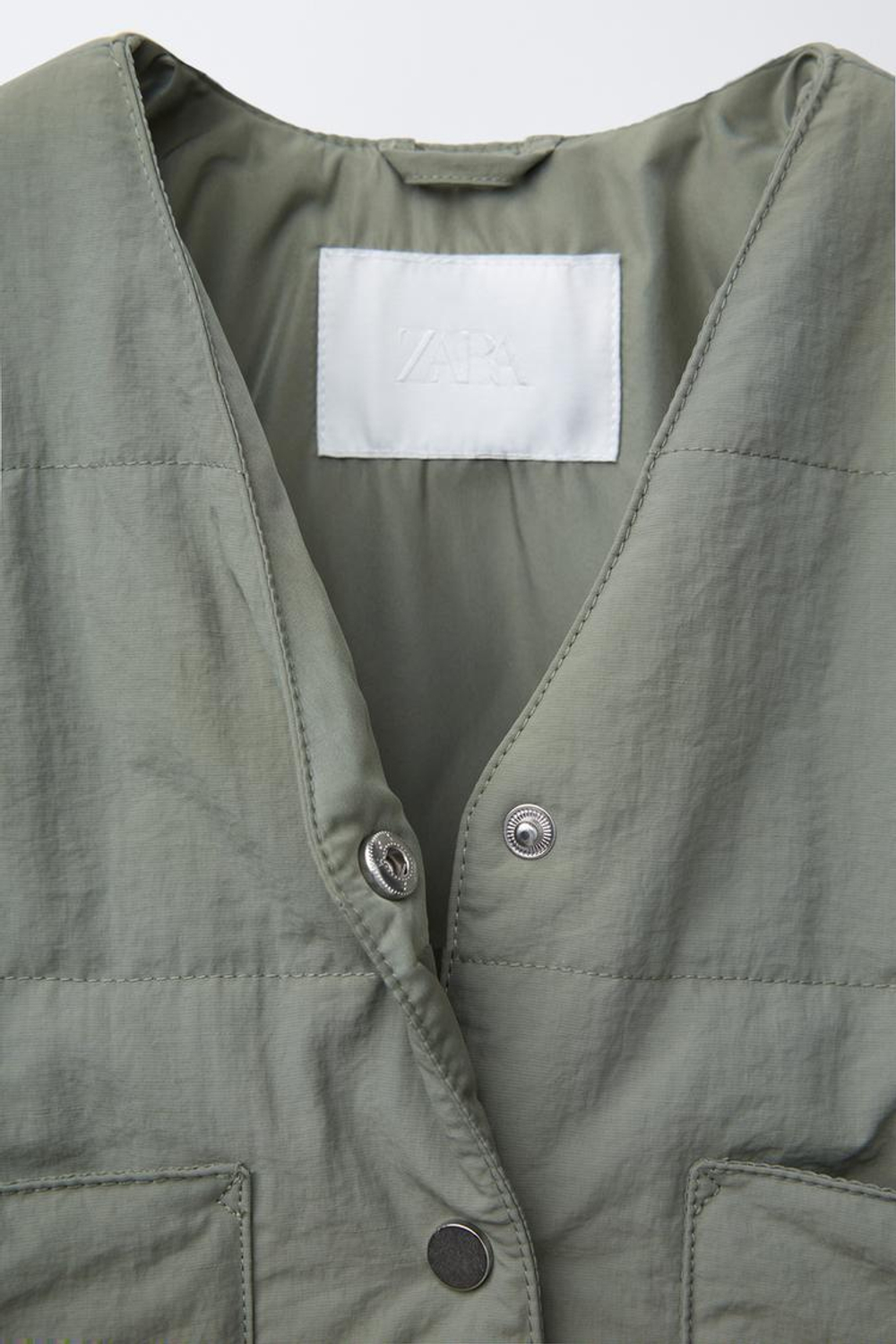 ZARA КУРТКА ИЗ НЕПРОМОКАЕМОЙ ТКАНИ, МЯТНЫЙ