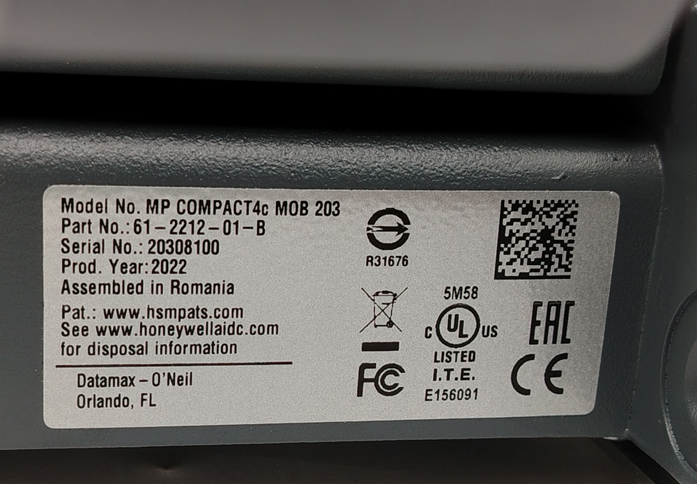 Принтер этикеток термотрансферный Compact 4 Mobile 4" 203 dpi мобильный MPXJ1-00-07000000