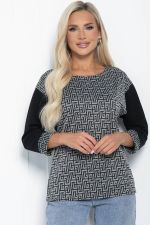 Блуза Греческие мотивы (черно-серая) Б11292 LT Collection
