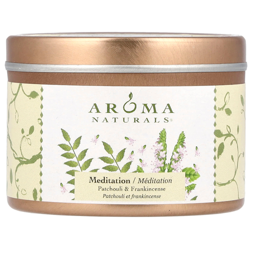 Aroma Naturals, Soy VegePure®, маленькая консервная свеча из сои, пачули и ладан, 79,38 г (2,8 унции)