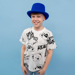 Шляпа, Цилиндр, фетр, Синий, 56-58 разм.