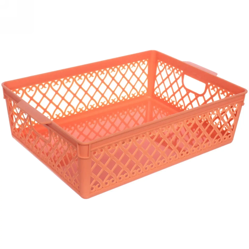 Корзина для хранения «Грация» оранжевая 30,5х20,5х8,5см
