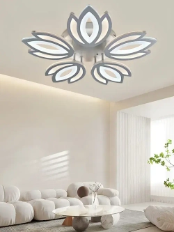 Люстра потолочная светодиодная и управлением пульт,144 Вт,регулируемая яркость и цветовой температуры 3000K-6000K,AYHOME