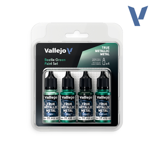 Vallejo True Metallic Metal - набор Beetle Green