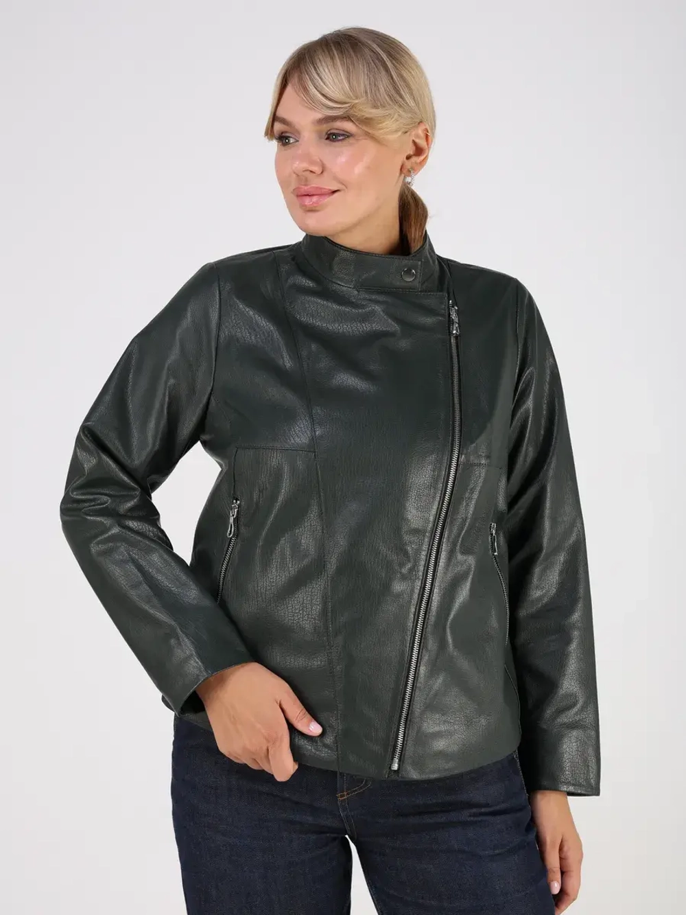 Кожаная куртка демисезонная косуха