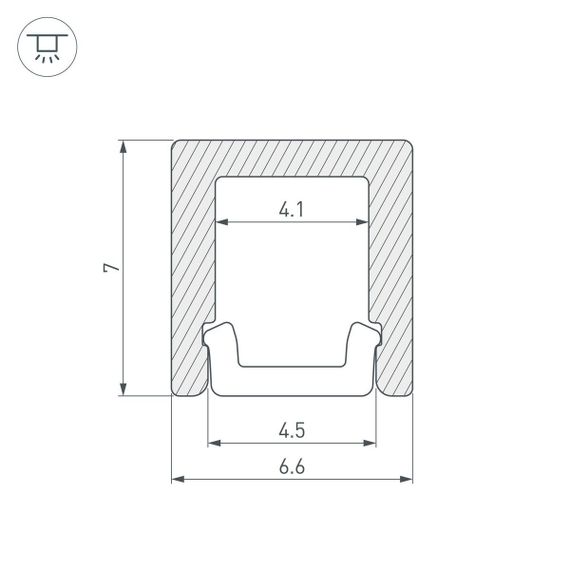Профиль Arlight ARH-Micro-0607-2000 Anod 036398