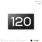 Номер на дверь 120, табличка на дверь для офиса, квартиры, кабинета, аудитории, склада, черная 120х70 мм, Айдентика Технолоджи