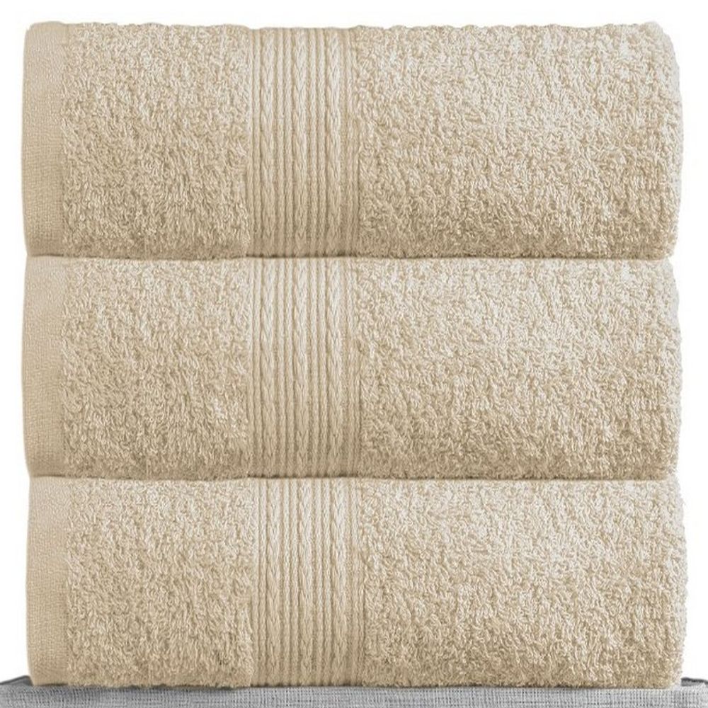 Полотенце махровое "АВТ. СВЕТЛО-КРЕМОВОЕ" BAYRAMALY, 100% хлопок, Туркмения.