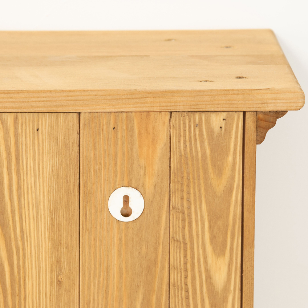 Шкаф навесной Прованс 2 двери 3 ящика для кухни и ванной из массива сосны, бежевый