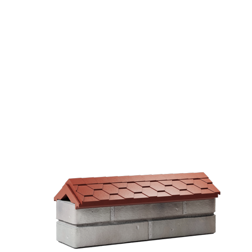 Парапет полимеркомпозитный Everest 130*510 (0,5 кирпич) красный