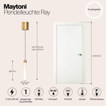 Подвесной светодиодный светильник Maytoni Ray P022PL-L10MG3K