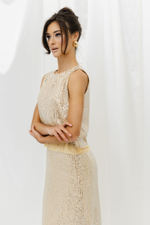 Блуза-топ из пайеток удлиненный