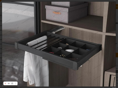 S-6705-A Брючница с органайзером для аксессуаров в базу 800 мм, Starax, (760-790х475х100 мм), направ