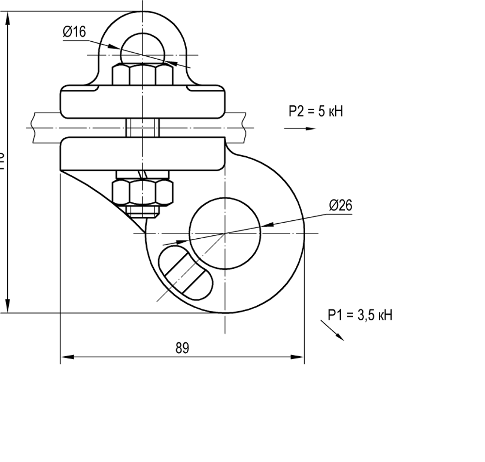 Зажим с ушком 040-1, 040-2