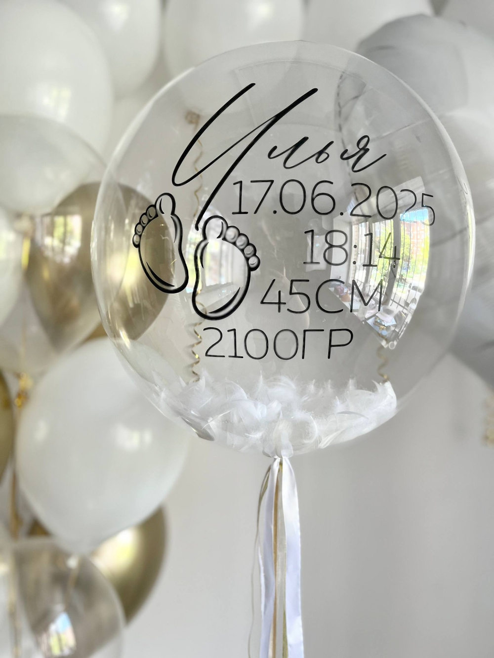 Воздушные шары на выписку из роддома сына №3580