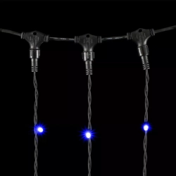 Светодиодный занавес с колпачком 2*3 м., 600 синих LED ламп, каучуковый черный провод, IP65, Beauty Led (LL602-1-2B)