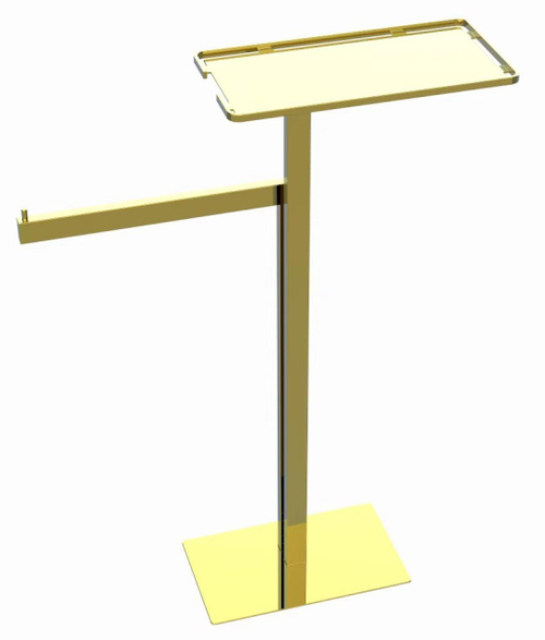 Boheme Стойка напольная с полкой и полотенцедержателем GOLD