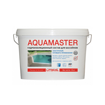 Гидроизоляция эластичная Litokol Aquamaster, 10 кг