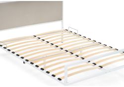 Двуспальная кровать Эгерт 160х200 белый / light beige