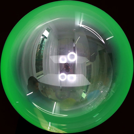 Шар (18"/46 см) Сфера 3D, Deco Bubble, Зеленый, Кристалл 1 шт.