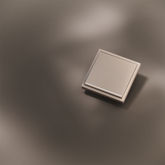 Клавиша для выключателя/переключателя одноклавишного с подсветкой, S70 Metal (платина)