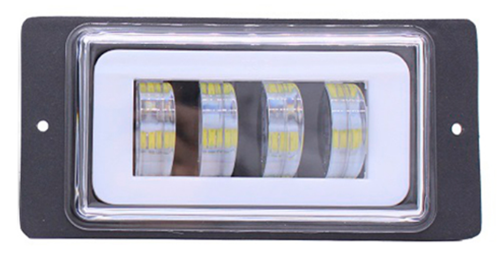 Противотуманки LED (2110-2114) 9-30V  40W (W+ДХО) 4линз+анг глаз (пара) NTS (050-06-40W-W-RING)