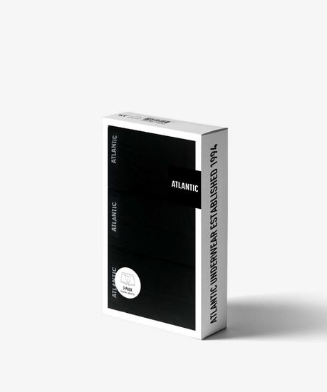 Трусы мужские боксеры (3 шт) Atlantic 3BMH-007 черные
