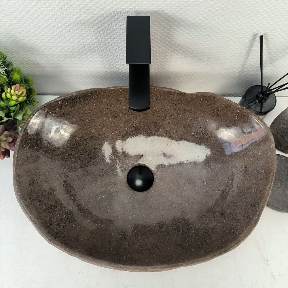 Раковина из речного камня RS-65197 54*39*15 0861
