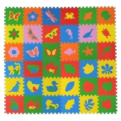 Коврик-пазл Экополимеры (36 плит 33x33x0,9см, ~4кв.м./уп) Вся серия