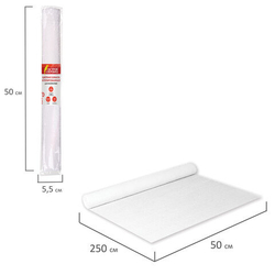 Бумага крепированная флористическая 50*250 см белая ОСТРОВ СОКРОВИЩ 110 г/м2 (129153)