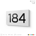 Номер на дверь 184, табличка на дверь для офиса, квартиры, кабинета, аудитории, склада, белая 120х70 мм, Айдентика Технолоджи