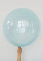 S шар гигант 24"/60 см кристалл прозрачный голубой (БГ-90)