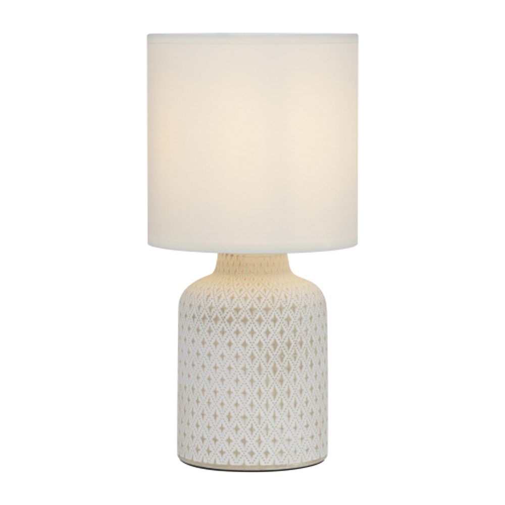 Настольная лампа Rivoli Sabrina 7043-502 1 * Е14 40 Вт керамика белая с абажуром | Rivoli