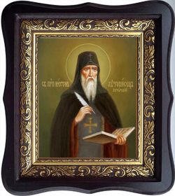 Нестор Летописец Печерский Преподобный. Икона на холсте в киоте