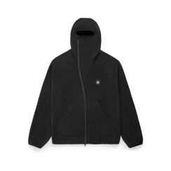 Худи флиска Питерский Щит Призрак, черный